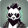 Cool Punk Panda Bear