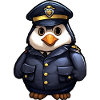 Policière pingouin
