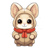 Bunny Christmas Design - Kawaii Style