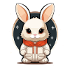 Bunny Christmas Design - Kawaii Style