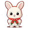 Bunny Christmas Design - Kawaii Style