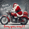 Père Noël à moto