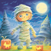 Pastel mummy on Halloween