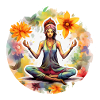 young woman meditating