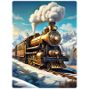 Steampunk Winterlandschaft Dampflok 1.5