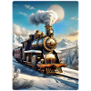 Steampunk Winterlandschaft Dampflok 1.7