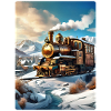 Steampunk Winterlandschaft Dampflok 1.2