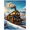 Steampunk Winterlandschaft Dampflok 1.4