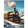Steampunk Winterlandschaft Dampflok 1.8