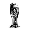 Weizenbierglas | Sprudelndes Bier