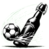 Flasche spielt Fußball | Kickende Bierflasche