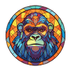 Gorilla bunte Aquarell-Tier-Illustration