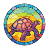 Bunte Aquarell-Tierillustration der Schildkröte