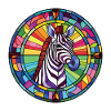Zebra Colorful Watercolor Animal Pet Illustration