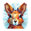 Eichhörnchen bunte Aquarell-Tierillustration
