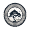 Black Bonsai Zen Mountains