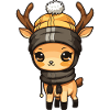 Deer Antlers Winter Comic
