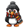 Penguin Cute Winter Comic