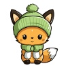 Fox Cute Winter Comic Hat