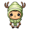 Deer Cute Winter Comic