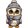 Owl Winter Cozy Comic Beanie