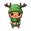 Deer Cute Winter Comic