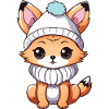 Fox Cute Winter Comic Hat