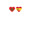 Maroc Espagne Heartbeat Flag Marocain