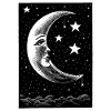 Moon and stars
