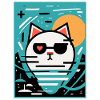 Art Artist Cat with Heart
