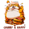 Content fat happy cat