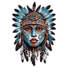 Mask with Feathers