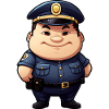 dicker Polizist