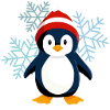 Niedlicher Winterpinguin