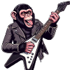 Rockender Schimpanse