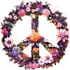 Fredssymbol, fredssymbol, fredstegn, blomster