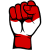 Austria Flag Fist Hand Symbol