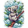 "Eucalyptus Snacker": Koalabär beim Knabbern