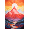 Mountain Landscape with Sunset