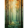 Forest Landscape in Geometric Style