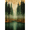 Forest Landscape in Geometric Style