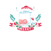 weihnachtliches Kuhdesign | Merry Moo-Mas