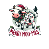 weihnachtliches Kuhdesign | Merry Moo-Mas