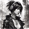 Fille Punk Gothique Cool