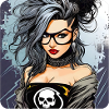 Cool Punk Gothic Girl