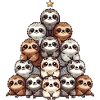 Sloth Christmas Tree Pattern