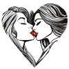 Girls in Love Heart