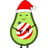 Affectionate Avocado with Christmas Sphere