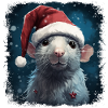 Cool Christmas Punk Rat