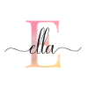 E| Monogramme | Nom | Ella|Aquarelle